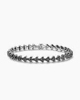 Armory® Link Bracelet in Sterling Silver with Black Diamonds, 7.5mm